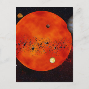 Astronomische Planeten Sonnensystemraum Postkarte