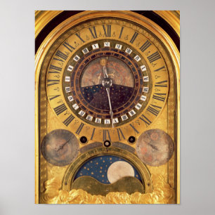 Astronomische Uhr hergestellt für den großartige Poster