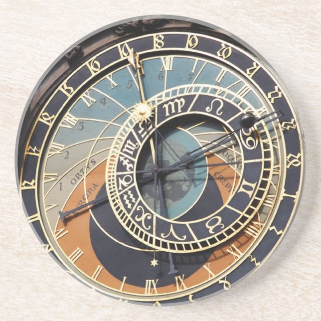 Astronomische Uhr in Prag Getränkeuntersetzer (Vorne)