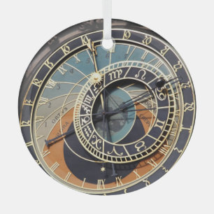 Astronomische Uhr in Prag Ornament Aus Glas
