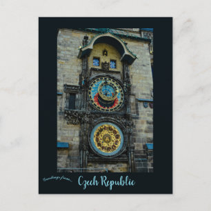 Astronomische Uhr in Prag Tschechien Postkarte