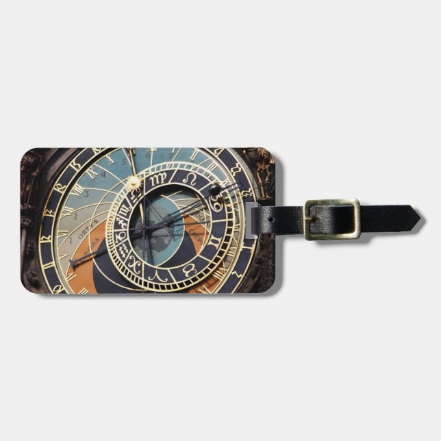 Astronomische Uhr in Praque Gepäckanhänger (Vorderseite horizontal)