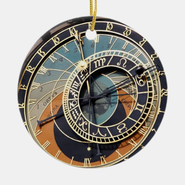 Astronomische Uhr in Praque Keramikornament (Vorne)