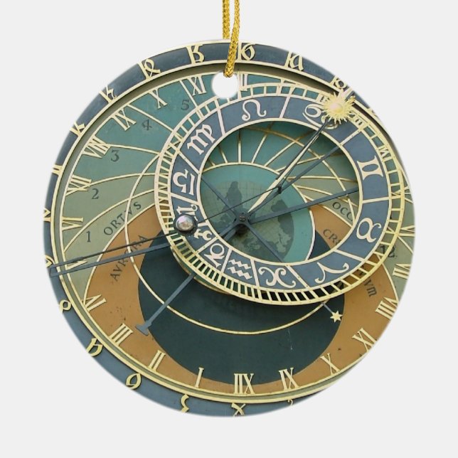 Astronomische Uhr Keramik Ornament (Vorne)