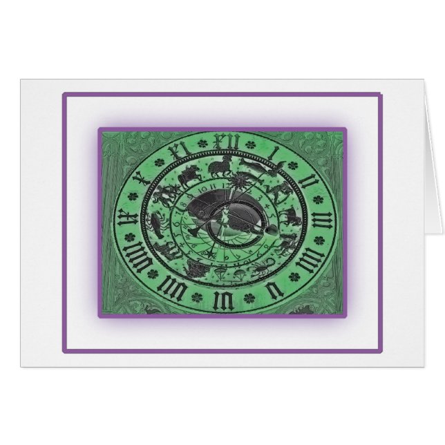 Astronomische Uhr Prags - Neon (Vorderseite (Horizontal))