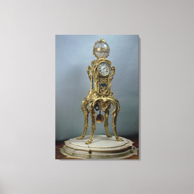 Astronomische Uhr von Jacques Caffi Leinwanddruck (Vorderseite)