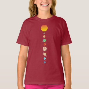 Astronomischer T - Shirt von Sonnensystemen