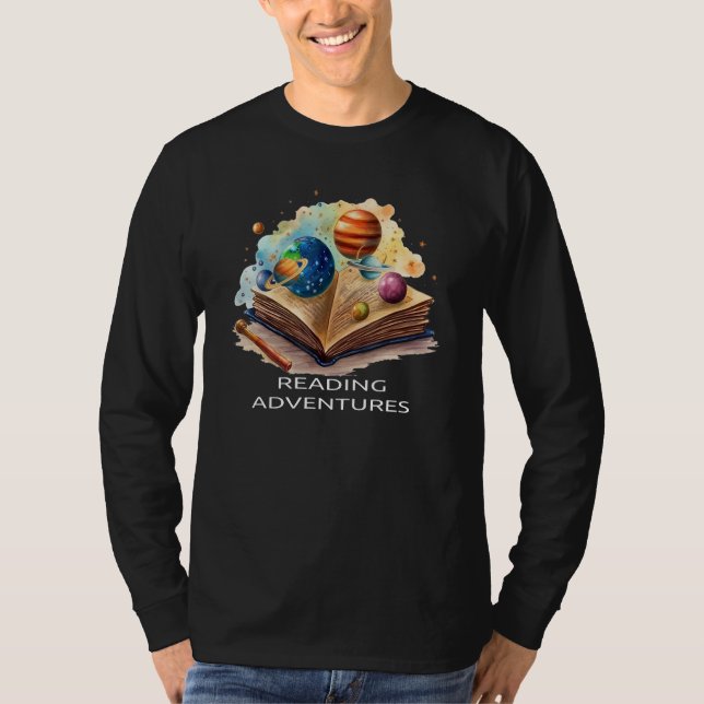 Astronomy Books  Reading Passion For Universe Plan T-Shirt (Vorderseite)
