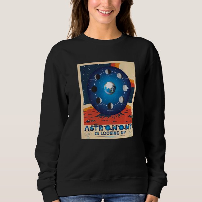 Astronomy is looking up  Kids Adults Astrology Sweatshirt (Vorderseite)