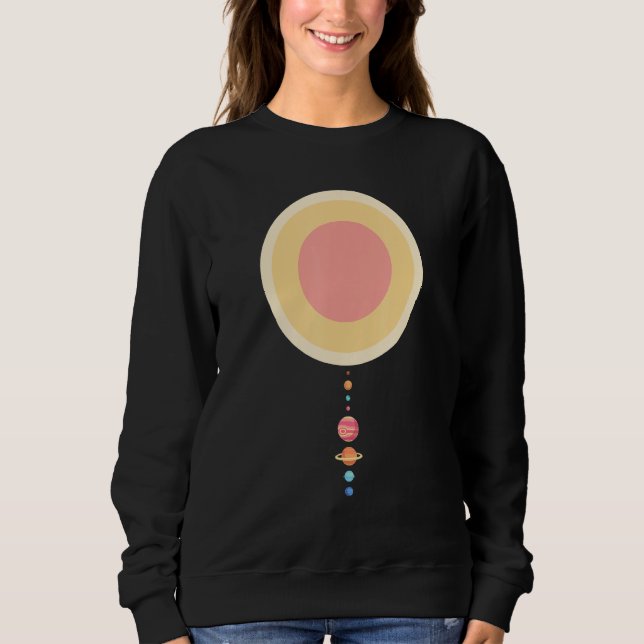 Astronomy Space Geeks Scale Model Solar System Pla Sweatshirt (Vorderseite)