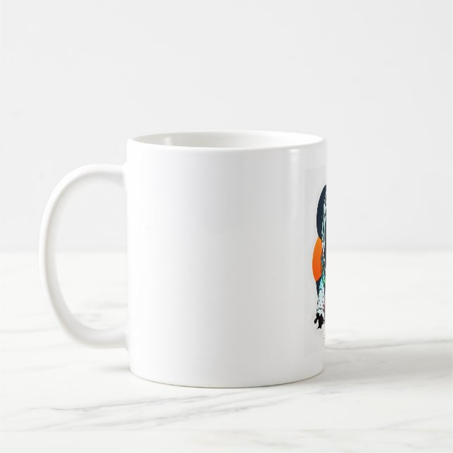 Astronout Dog Mascot 3 Kaffeetasse (Links)