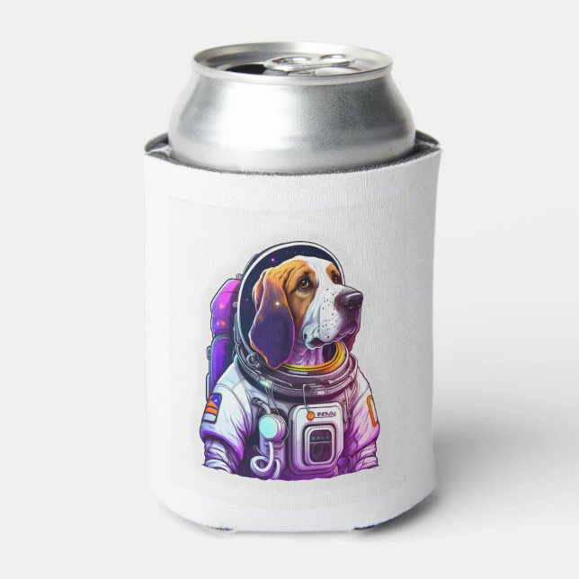 Astronout Dog Mascot Dosenkühler (Kanne Vorderseite)