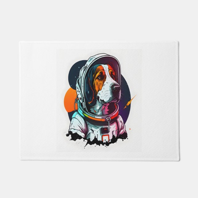 Astronout Dog Mascot Fußmatte (Vorderseite)