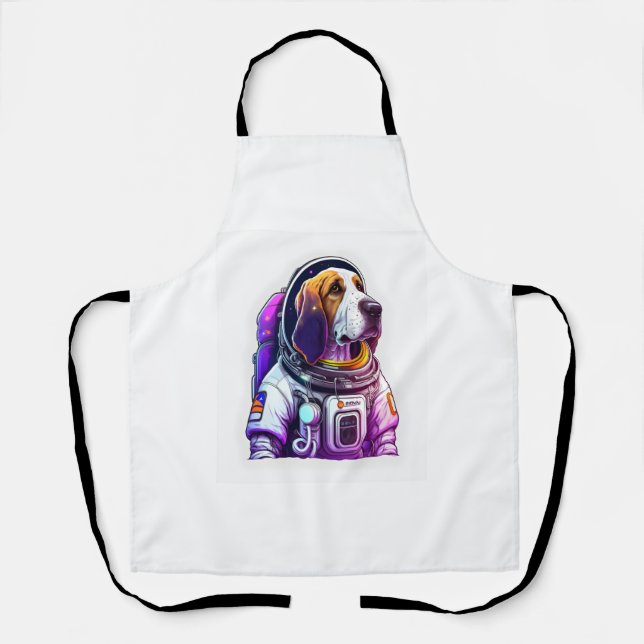 Astronout Dog Mascot Schürze (Vorderseite)