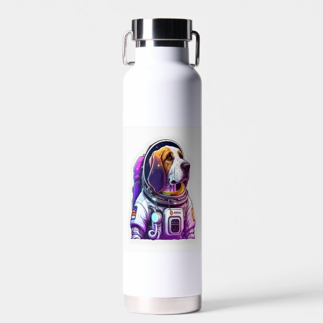 Astronout Dog Mascot Trinkflasche (Vorne)