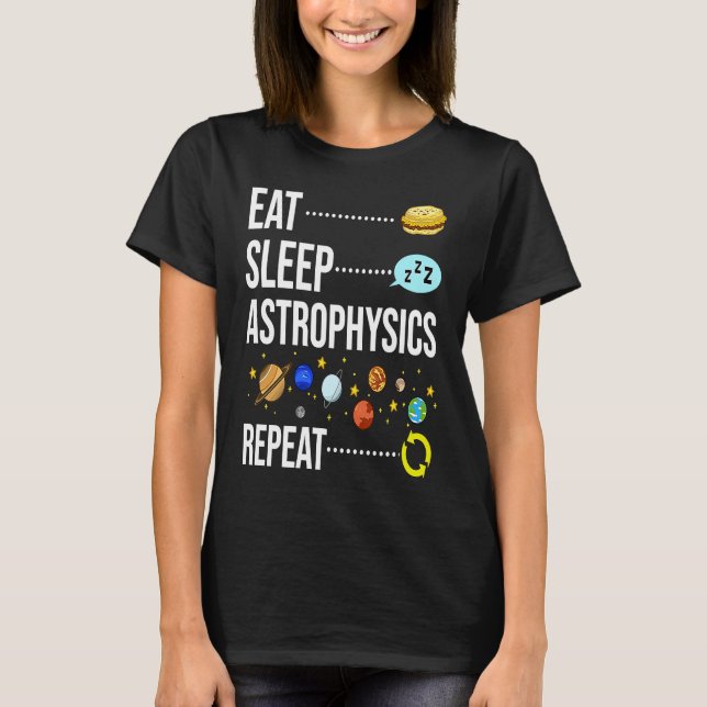 Astrophysiker Astrophysik-Astronomie Teleskop T-Shirt (Vorderseite)