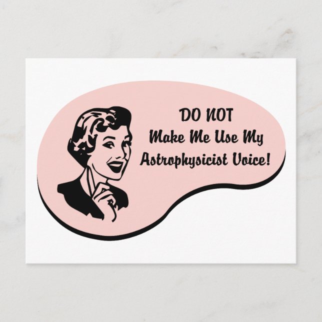 Astrophysikerstimme Postkarte (Vorderseite)