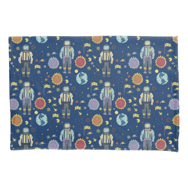 Astrounaut Space Man farbenfroh Kissenbezug (Vorderseite)