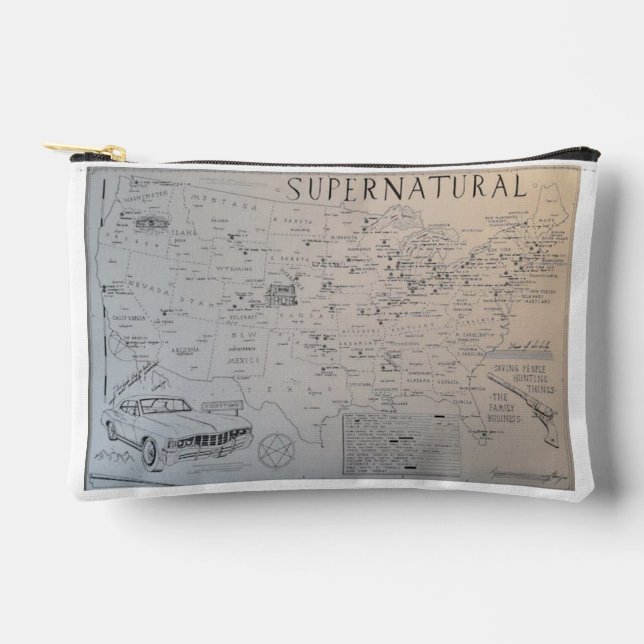 Astuccio con cartina del Kansas Zubehörtasche (Vorderseite)