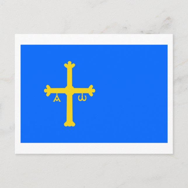 Asturias-Flagge Postkarte (Vorderseite)