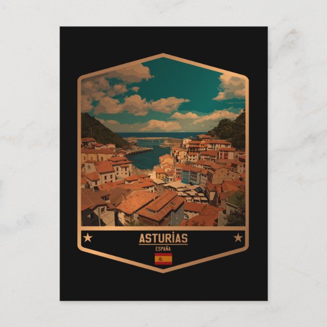 Asturien Postkarte (Vorderseite)