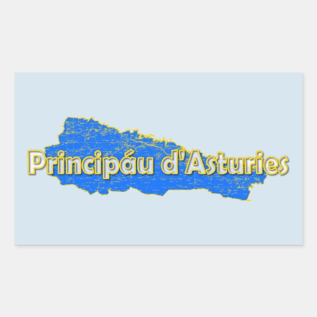 Asturien Rechteckiger Aufkleber (Vorderseite)