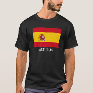 Asturien Spanien Flaggenemblem Escudo Bandera Wapp T-Shirt