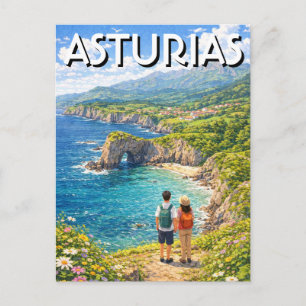 Asturien Spanien Reise Postkarte