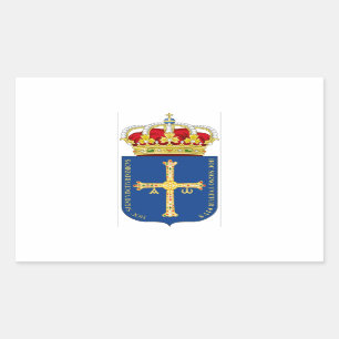Asturien-Wappen (Spanien) Rechteckiger Aufkleber