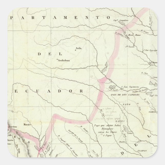 Asuay Quadratischer Aufkleber (Vorderseite)