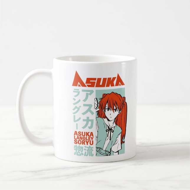 Asuka Langley Nge T - Shirt Kaffeetasse (Links)