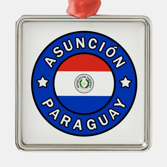 Asunción Paraguay Ornament Aus Metall (Vorne)