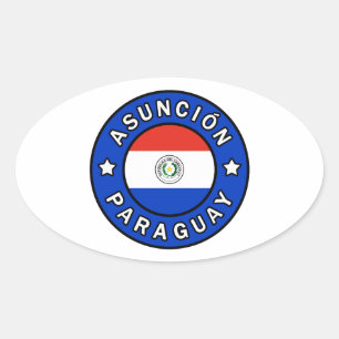 Asunción Paraguay Ovaler Aufkleber
