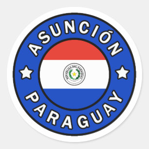 Asunción Paraguay Runder Aufkleber