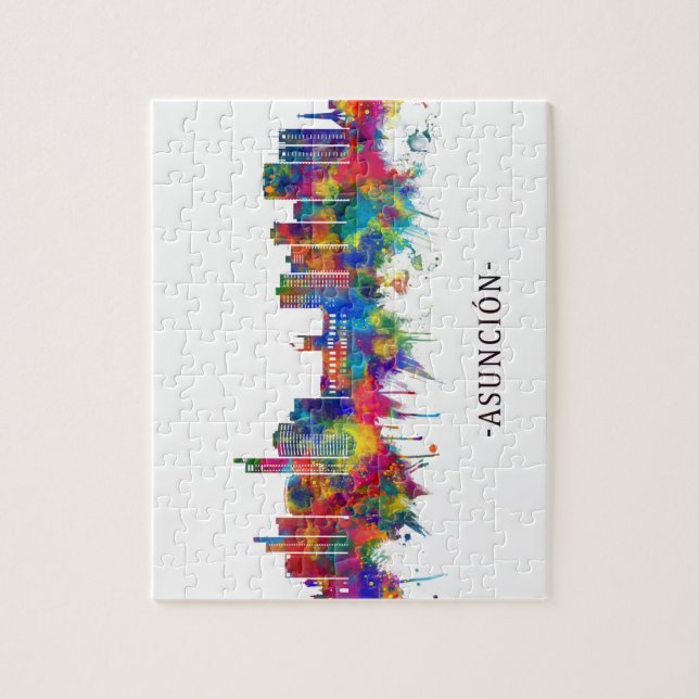 Asunción Paraguay Skyline Puzzle (Vertikal)