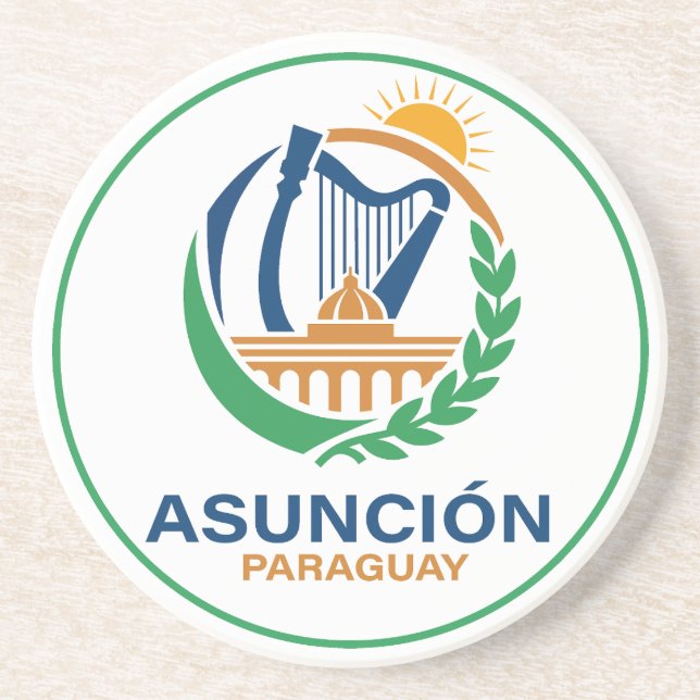 Asuncion Paraguay South America Getränkeuntersetzer (Vorne)