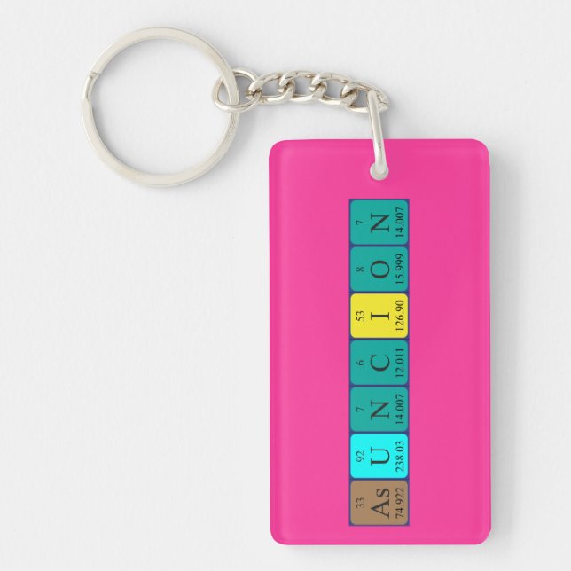 Asunción Periodenschlüsselring Schlüsselanhänger (Vorderseite)