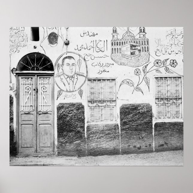 Aswan Ägypten, dekoriertes Haus Poster (Vorne)