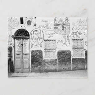 Aswan Ägypten, dekoriertes Haus Postkarte