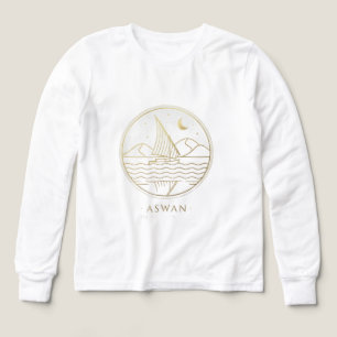 Aswan-Segelboot-Minimalist Longsleeve-Shirt – Tota
