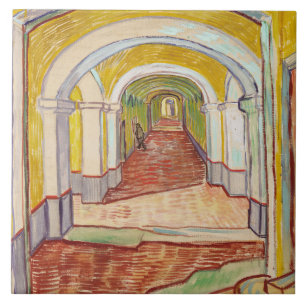 Asylkorridor (von Vincent van Gogh) Fliese