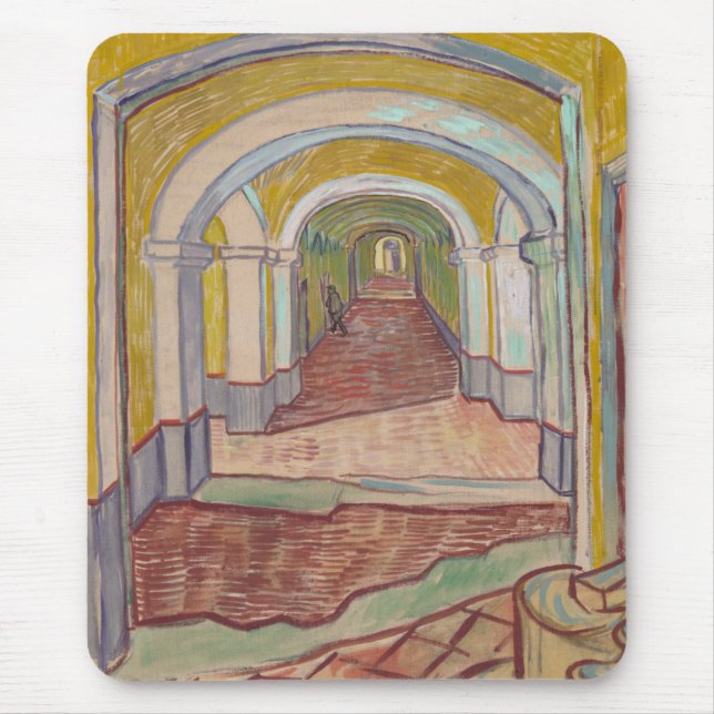 Asylkorridor von Vincent Van Gogh Mousepad (Vorne)