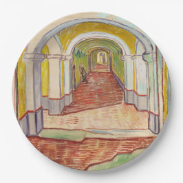 Asylkorridor (von Vincent van Gogh) Pappteller