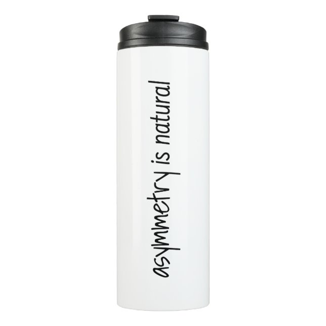 Asymmetrie ist ein natürlicher thermischer Tumbler Thermosbecher (Vorderseite)