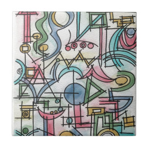 Asymmetrie-Moderne Geometrie des Bauhauses Fliese