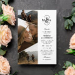 Asymmetrische Hochzeit von eleganten Monogram-Foto Einladung<br><div class="desc">Stilvolle Hochzeitseinladung personalisiert mit drei Ihrer Fotos in einem asymmetrischen Design und Ihr Monogramm mit einem schönen Ampersand.</div>