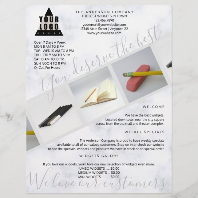 Asymmetrische Logokombination 3 Flyer (Vorne)