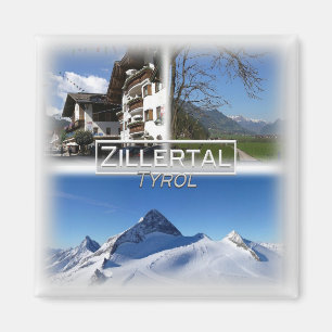 AT0019 Europa, Österreich, Tirol, Zillertal, Kühls Magnet