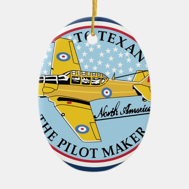 AT6 Texan Abzeichen, nordamerikanischer T6 Texan Keramikornament (Vorne)