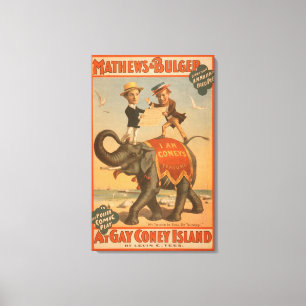 "At gay Coney Island" Musical Comedy Poster #3 Leinwanddruck